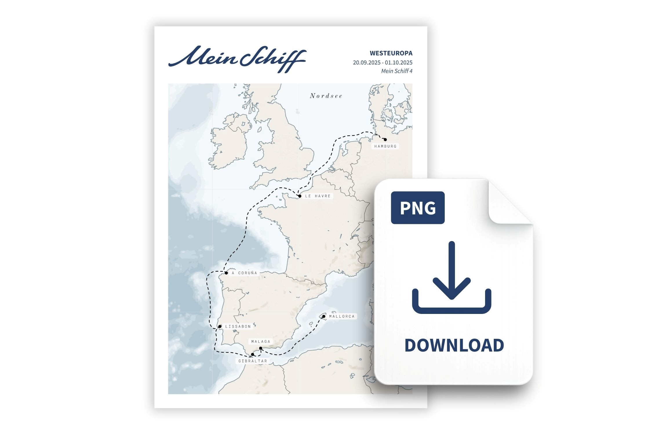 Mein Schiff Seekarte Download