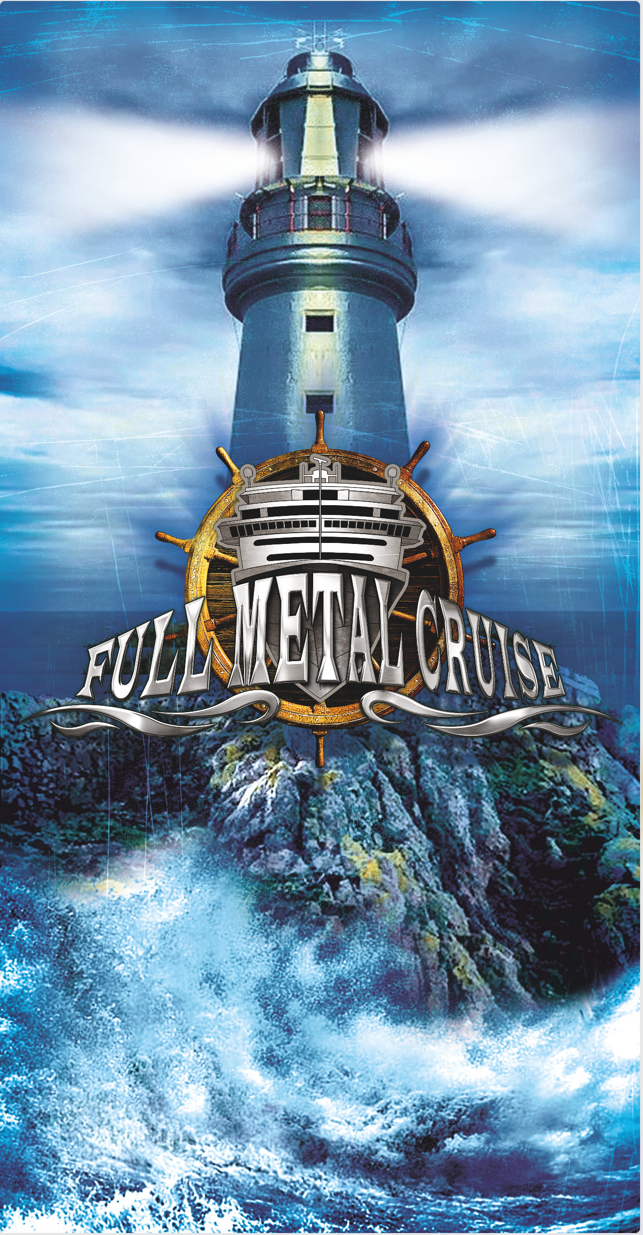 Mein Schiff Full Metal Cruise - Badetuch Leuchtturm