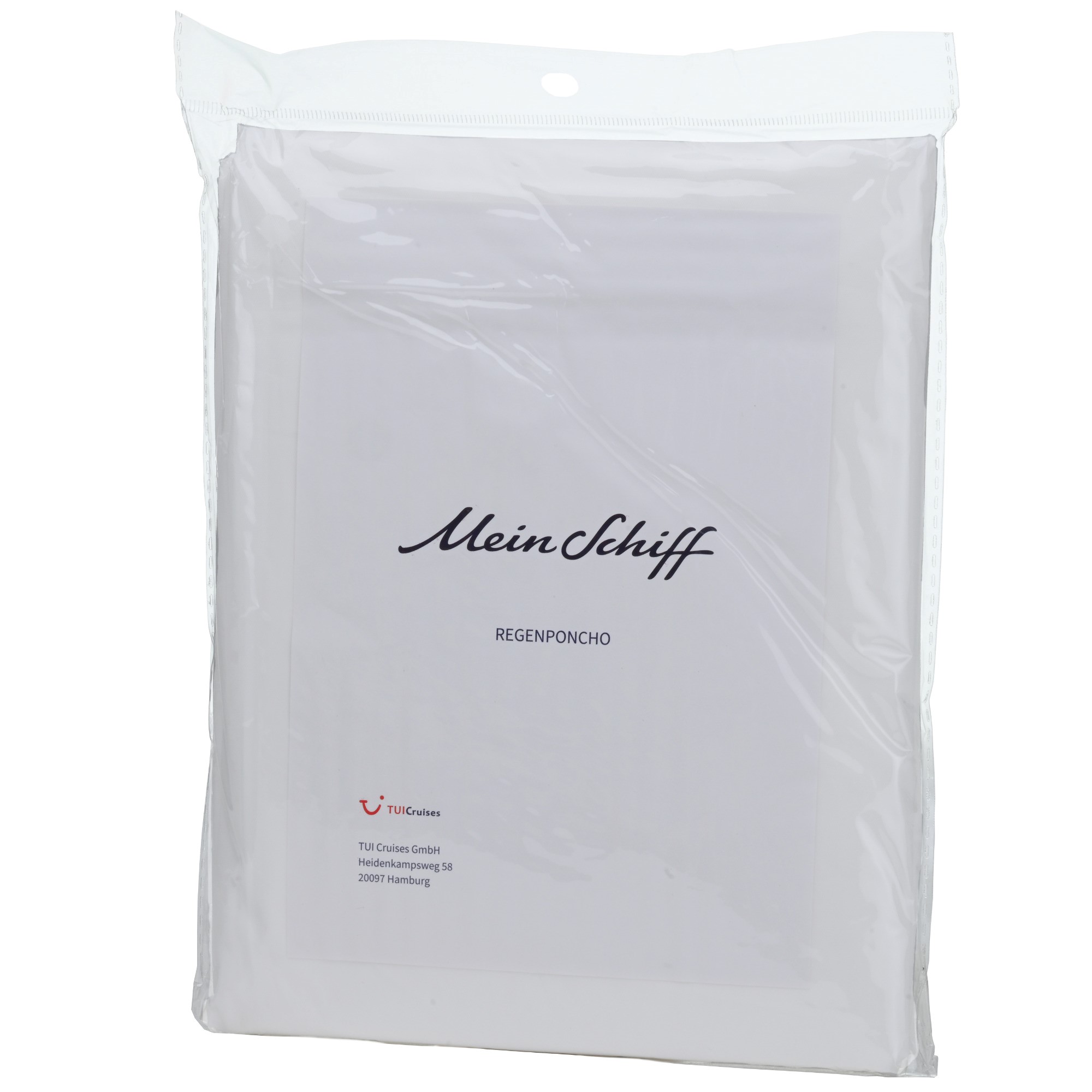 Wiederverwendbarer Regenponcho mit Mein Schiff Design